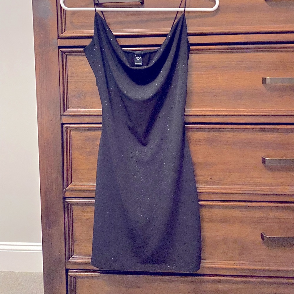Windsor black with gold glitter bodycon